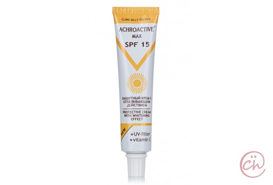 Защитен крем за лице с избелващо действие SPF 15 Achroactive Max - Rosa Impex